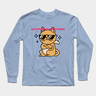 Cattitude is Everything Cat Lover Long Sleeve T-Shirt